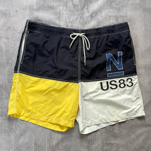 Nautica Yellow/Blue Colour Block NUS83 Shorts