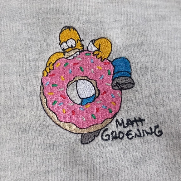 The Simpson Homer Eating Doughnut Embroidered Neff Hoodie