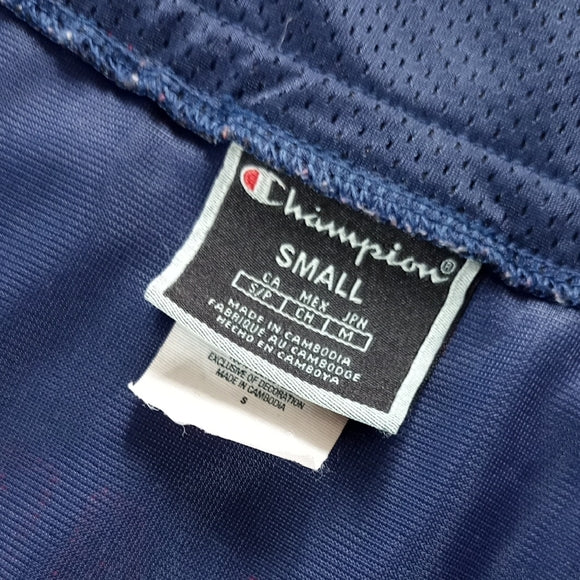 Champion Navy and Red Button-Up Jersey Dress