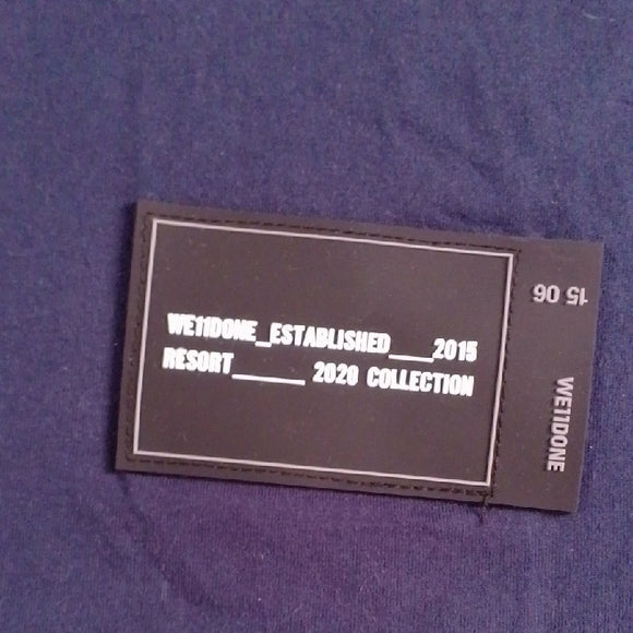 WE11DONE Navy And Pink Reversible Gig T-shirt