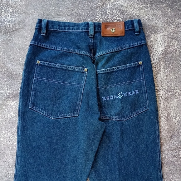 Vintage Y2K ROCAWEAR WIDE BAGGY DENIM JEANS