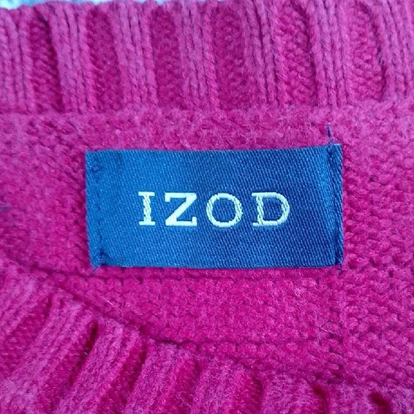 VINTAGE 90 IZOD RED EMBROIDERED Crewneck Sweater unisex
