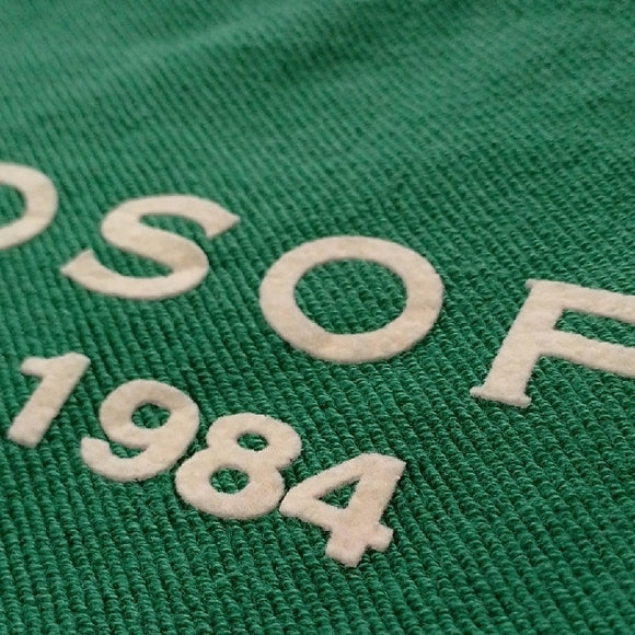 Philosophy EST 1984 Green and White Crewneck Sweater TEAR AWAY G.E.M.