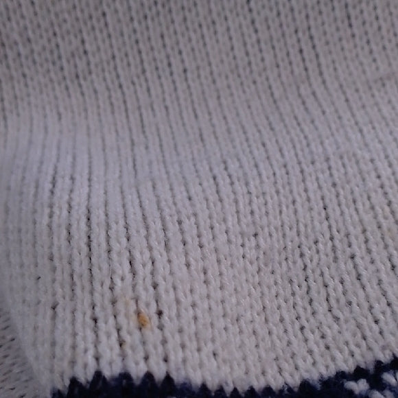 VINTAGE 90s Patterned Sweater in Cream and Black