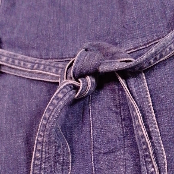 Stylish Modern Denim Overalls With Belt Workwear