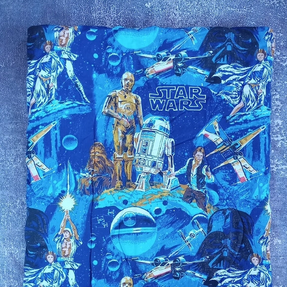 Vintage 1977 Star Wars Themed Blue Sleeping Bag