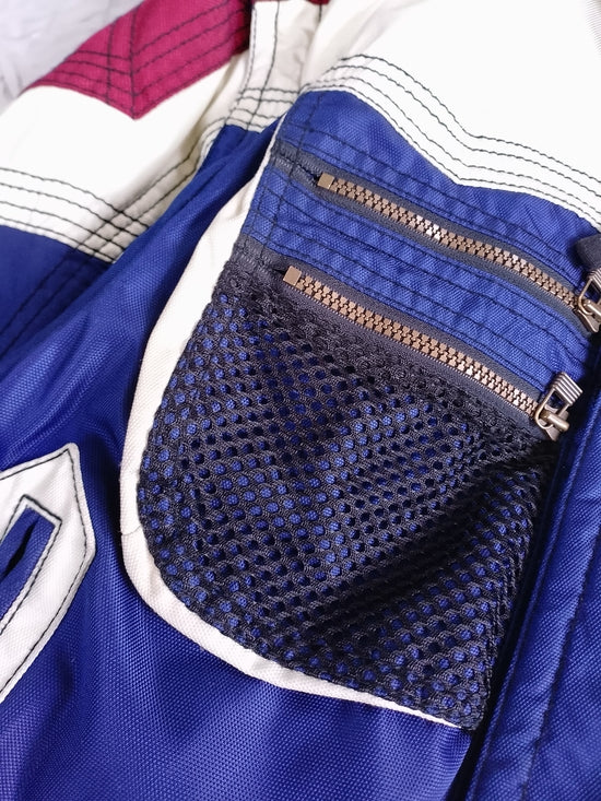 Vintage 90s Phenix Blue Burgundy White Ski Jacket