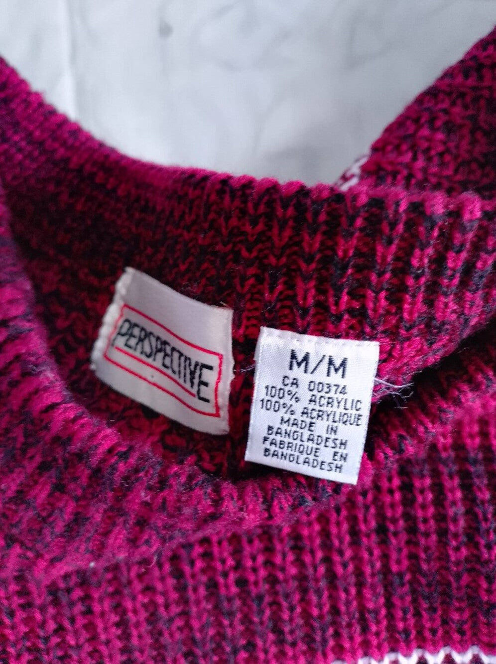 Vintage 90s Ugly Dad/Grandpa Sweater Red Striped