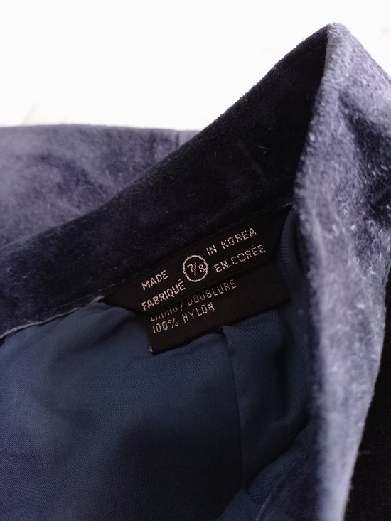 Vintage 90s SUEDE Classic Navy Mini Women's Skirt OPERA