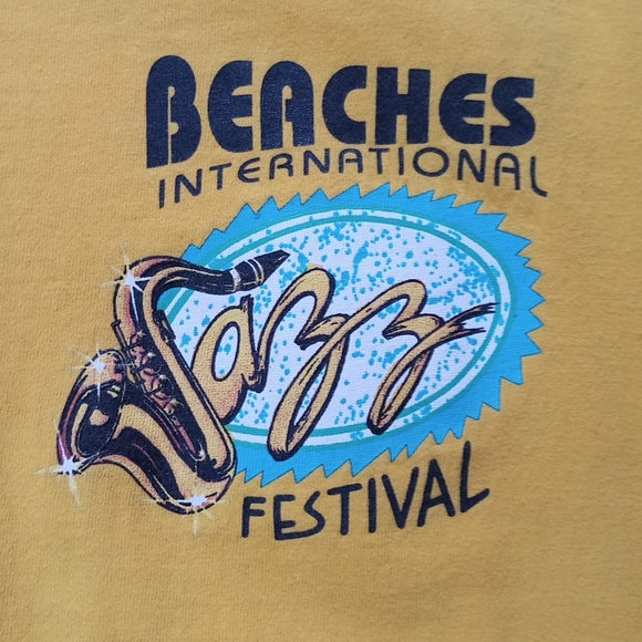 VINTAGE 90s Toronto Beaches International Jazz Festival T-Shirt Single Stitch