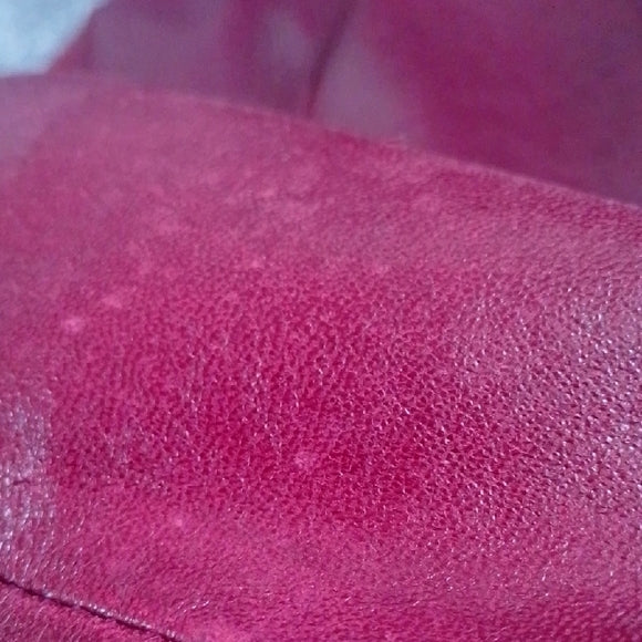 Vintage 90s Women's Red Leather Jacket A&S Selections