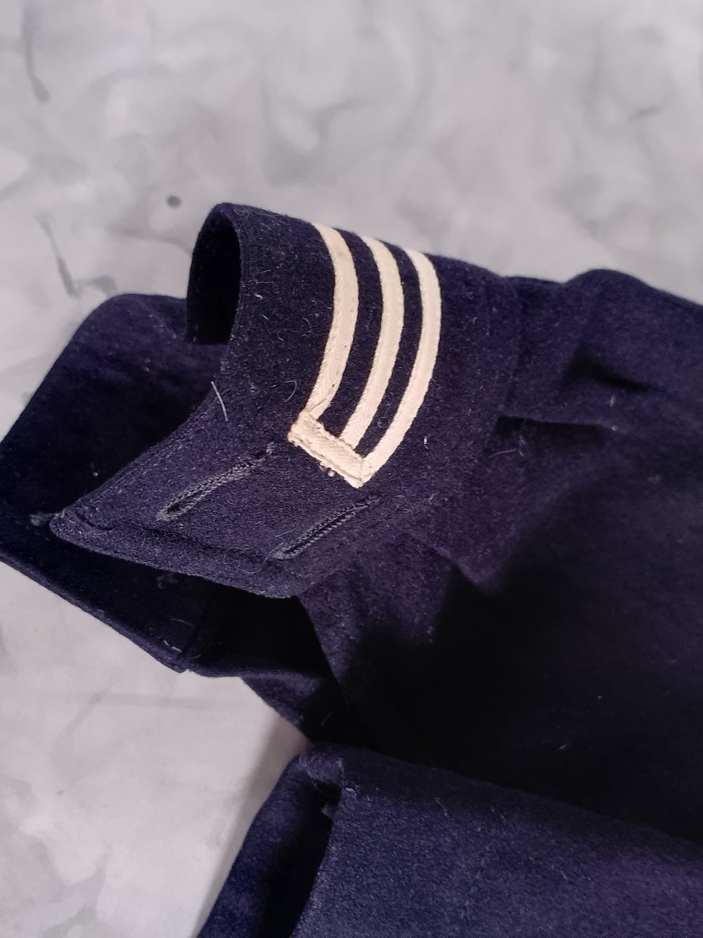 Vintage U.S. Navy Womens Blue Dress Jumper 100% Wool Cracker Jack Uniform Top