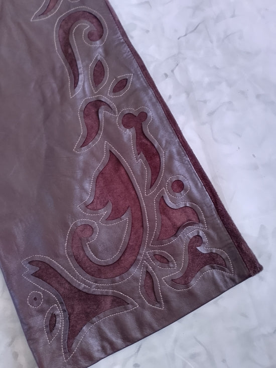 VINTAGE DANIER WESTERN STYLE Embroidered Leather Pants FLARE