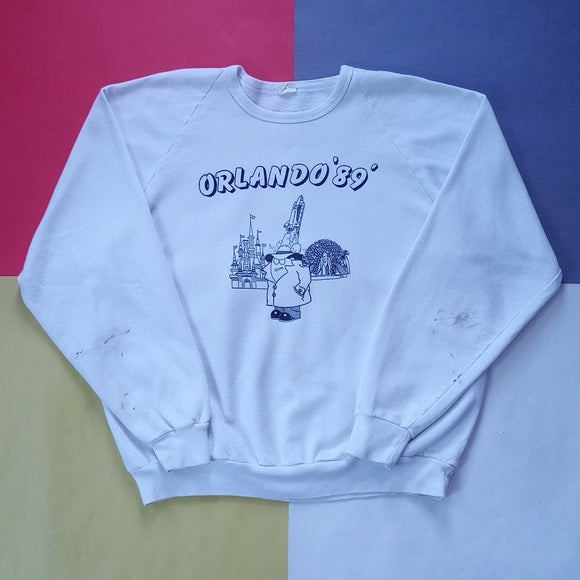 Vintage 1989 Orlando 89' Harvey Woods Cartoon Graphic Sweater Unisex