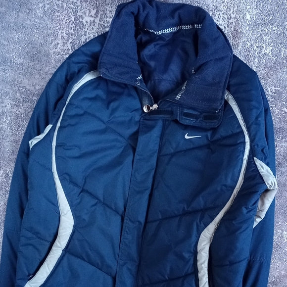 Vintage Y2K Nike Navy Blue Puffer Jacket UNISEX