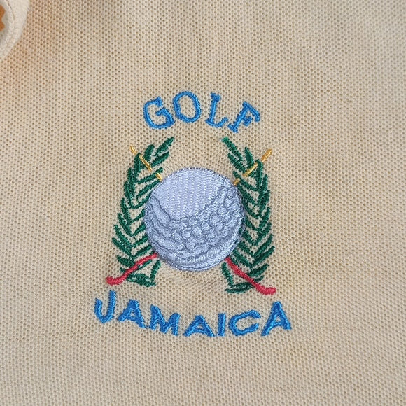 Vintage 90s GOLF JAMACIA POLO SHIRT YELLOW