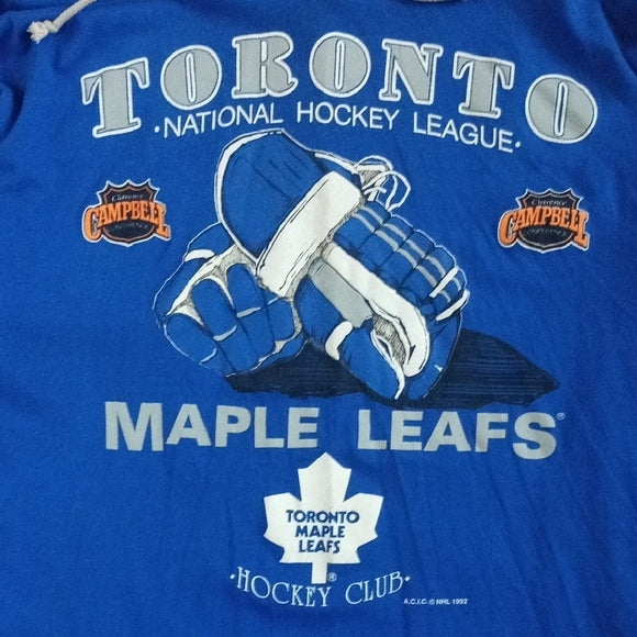 Vintage 1992 Toronto Maple Leafs Sweatshirt Sweater With Hood Single Stitch