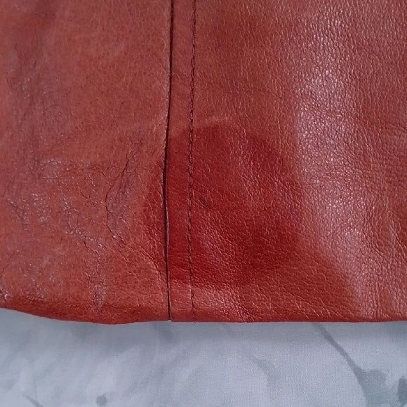 Vintage 90s Faux Fur Trim Leather Jacket
