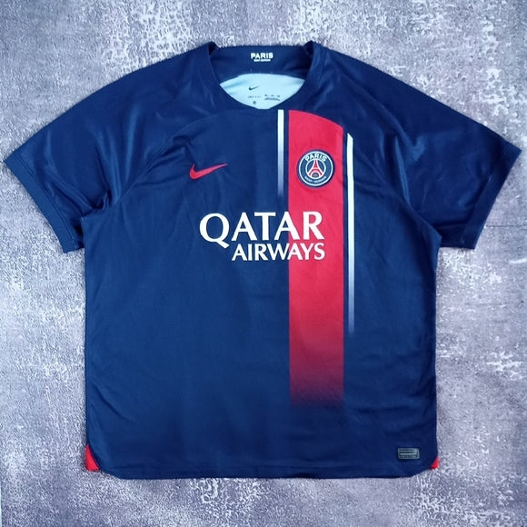 2023 Nike PSG Blue and Red Soccer Jersey DRI-FIT XXL UNISEX