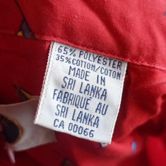 Vintage 90s Flag Button-Up T-Shirt