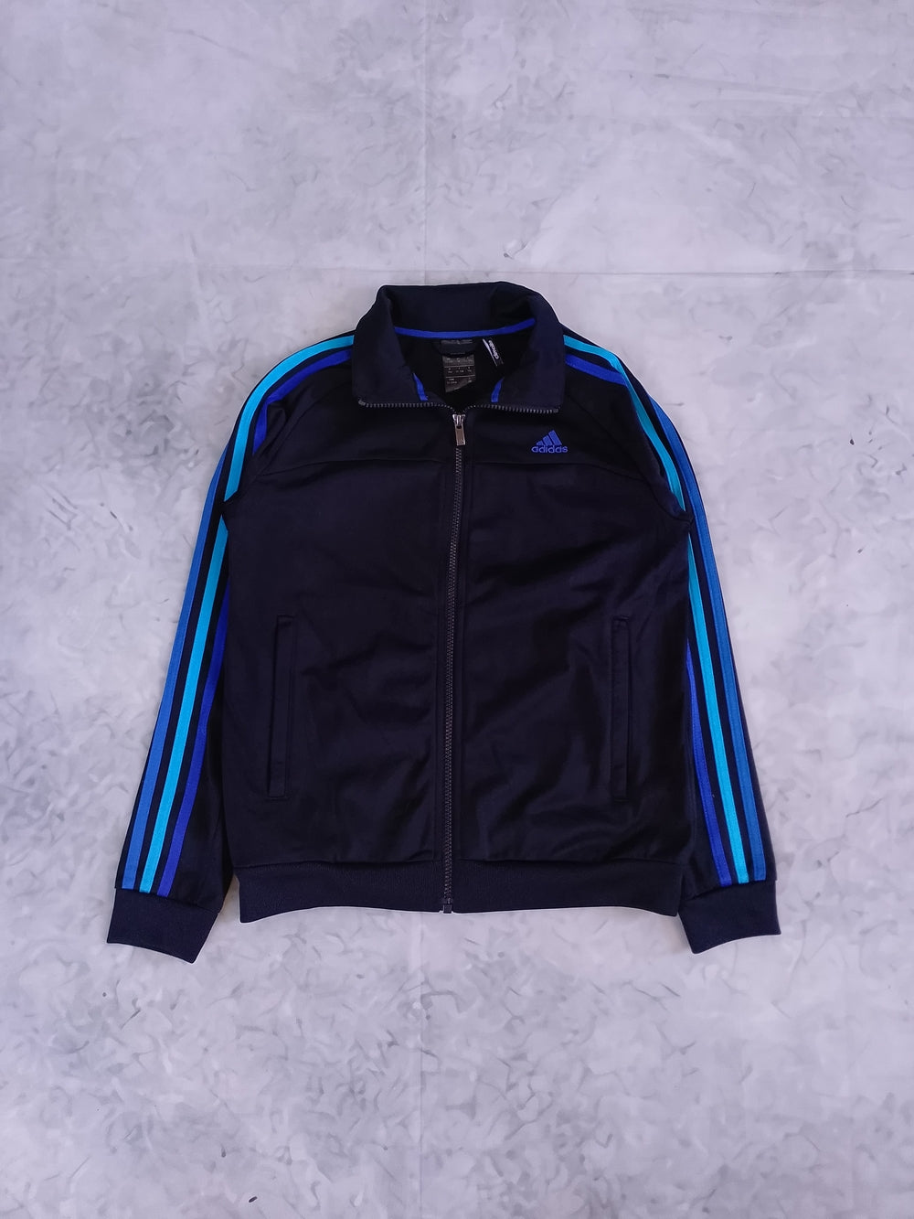 Adidas Track Jacket with Blue Stripe Detail Climalite