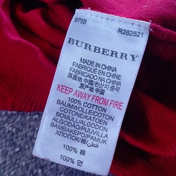BURBERRY CHILDREN RED SWEATER ZIP UP