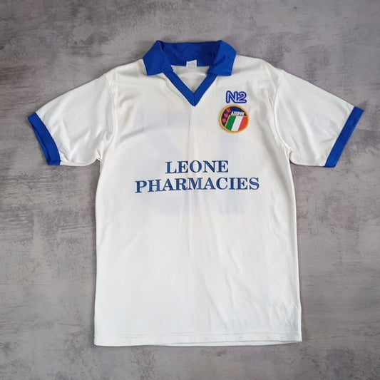 Vintage 90s LEONE PHARMACIES AZZURRI MADE IN ITALY SOCCER JERSEY