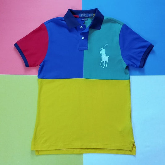 Polo By Ralph Lauren Custom Slim Fit Big Pony Mesh Polo Shirt