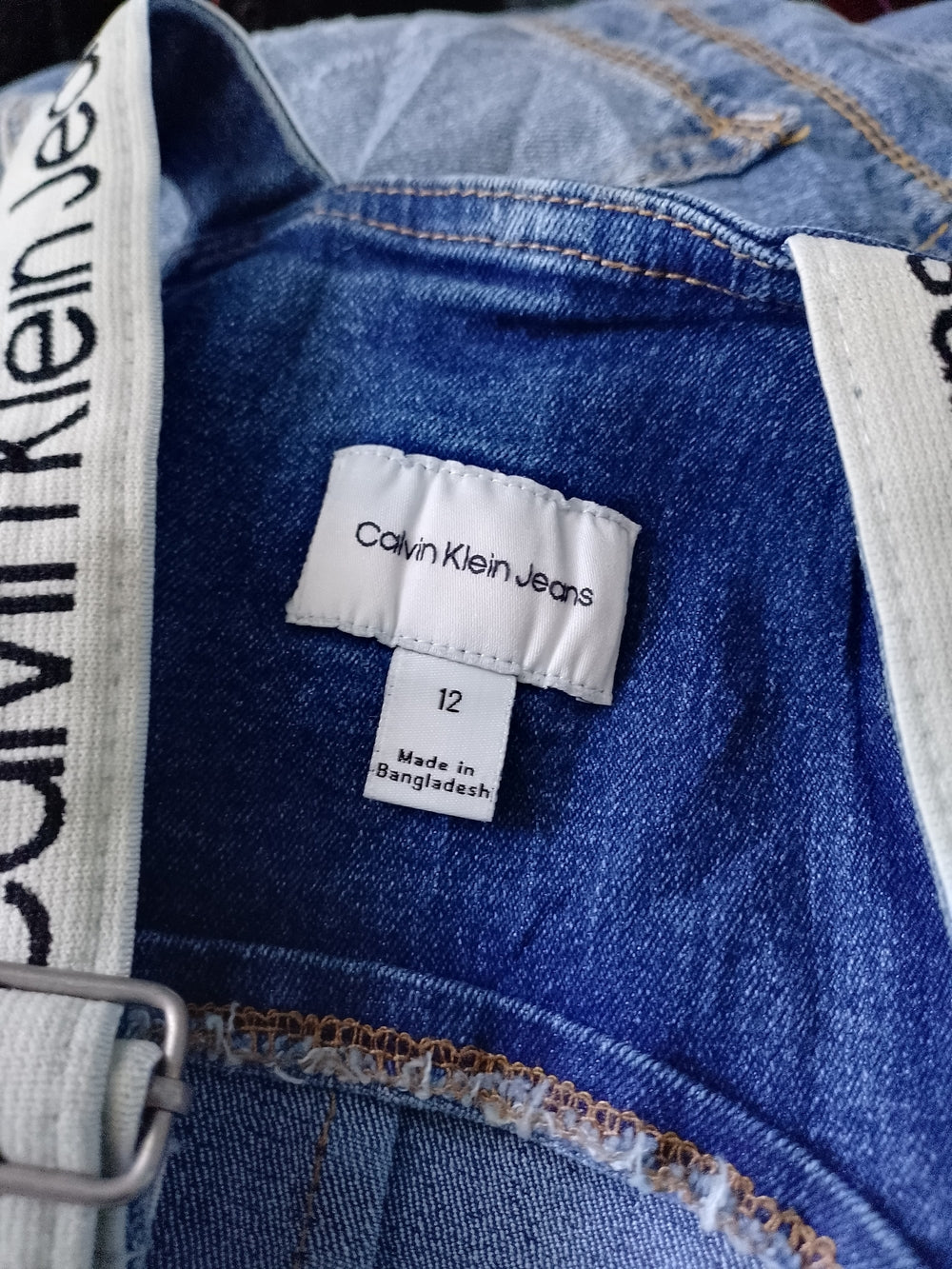 Calvin Klein Denim Blue Women's Jean Overalls - Classic Dungaree Style