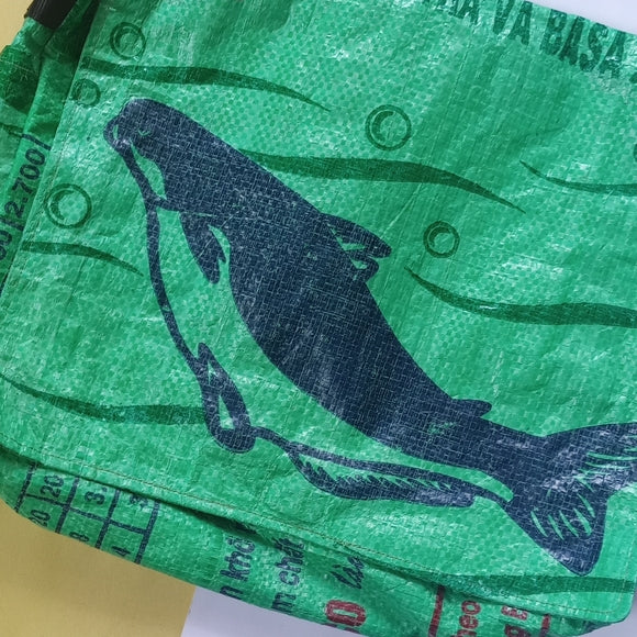 Handmade Catfish Gecko Traders 100% Recycled Material Messenger Bag