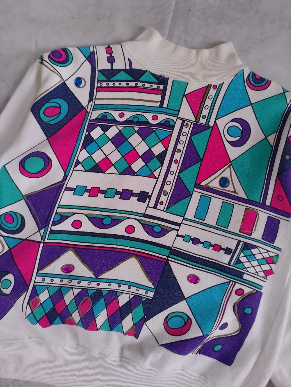 Vintage 90s Funky Geometric Abstract NORTHERN SPIRIT Crewneck