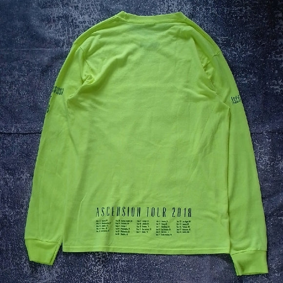 MIGUEL 2018 ASCENSION TOUR Neon Green Graphic Long Sleeve Shirt