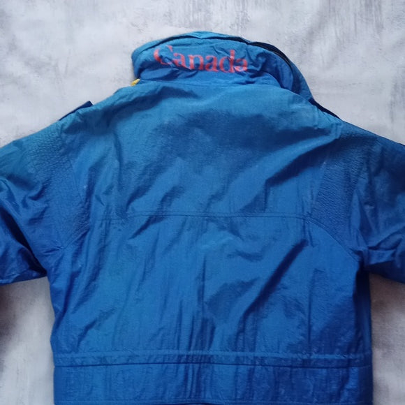 Vintage DESCENTE Team Ski Canada Long Winter Jacket Spacecrew UNISEX