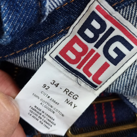 Vintage Big Bill Denim OVERALLS Hammer Loop