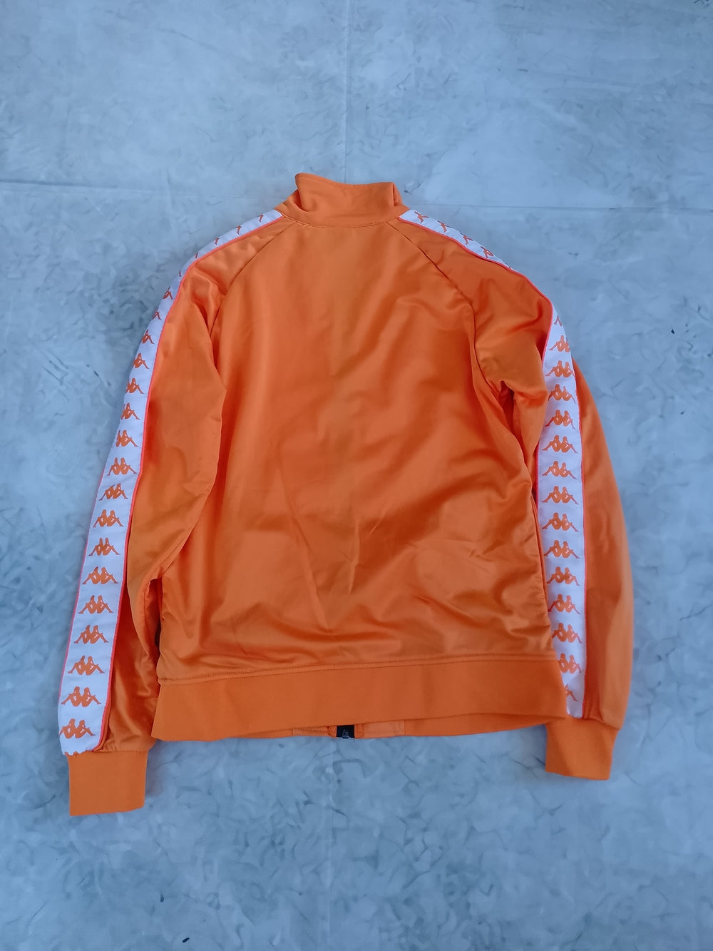 Kappa Men's Orange Track Jacket with Logo Tape