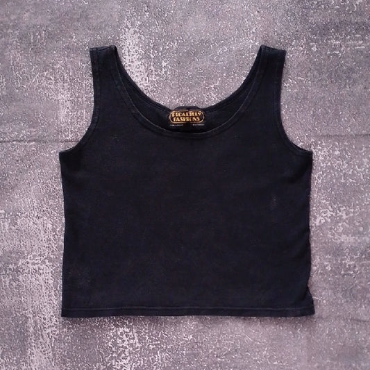 VINTAGE 90s PICADILLY FASHIONS Black Sleeveless Top