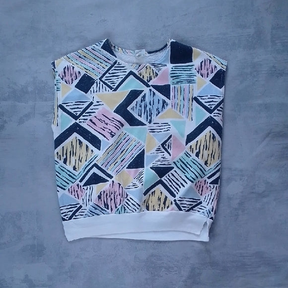 VINTAGE 90s WRANGLER Geometric Patterned Sleeveless Top