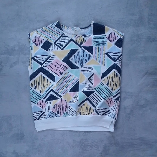VINTAGE 90s WRANGLER Geometric Patterned Sleeveless Top