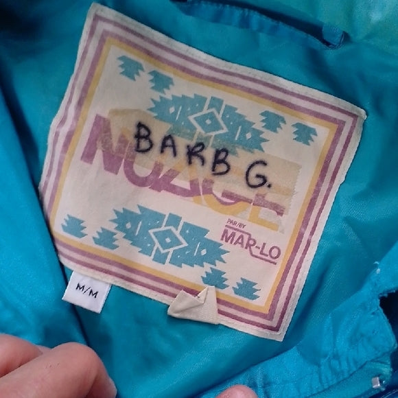 Vintage 90s BLUE NUAGE BY MAR-LO BIG POCKET BLUE HOODED JACKET