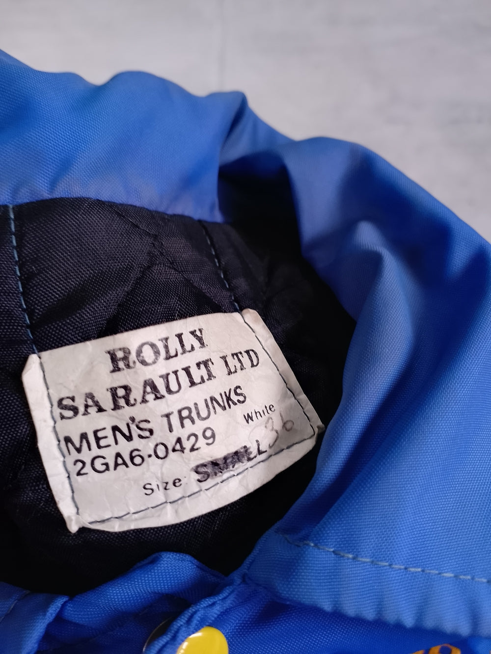 Blue Coach Jacket with Yellow Trim