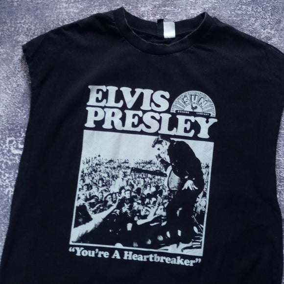 ELVIS PRESLEY  YOU'RE A HEARTBREAKER Cut-Off Sleeve Shirt UNISEx