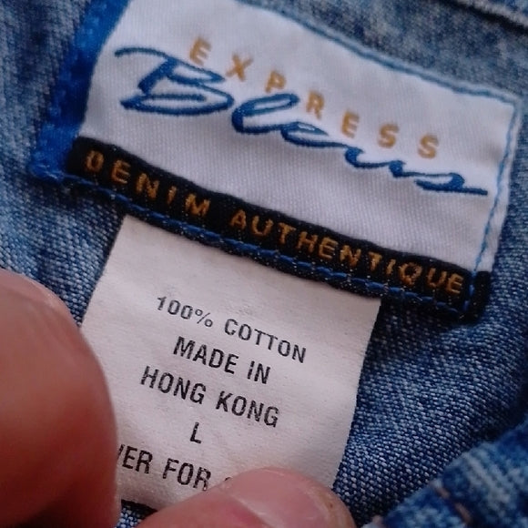 Vintage '90s Express Blues Denim Jacket
