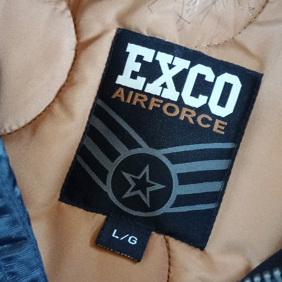 Vintage Exco Air Force Military Faux Fur Jacket Parka