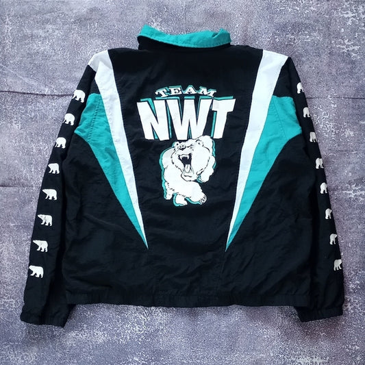 Vintage 90s TEAM NWT POLAR BEAR WINDBREAKER JACKET