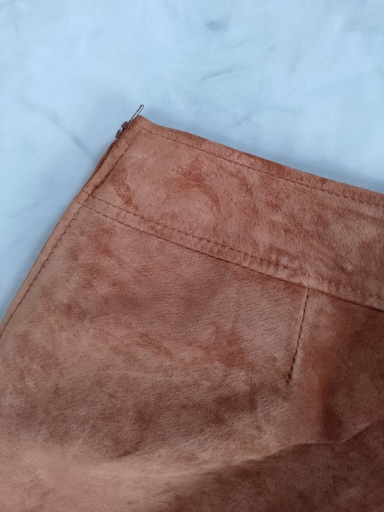 Vintage DANIER Rust Brown Suede Flared Pants