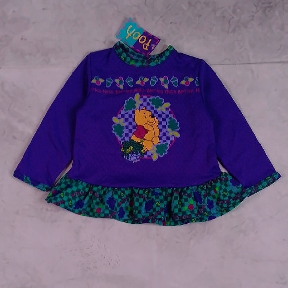 Vintage 90s Disney Winnie The Pooh Shirt Dress With Matching Pants NWT