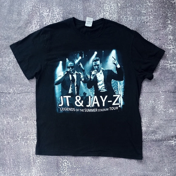 2013 Justin Timberlake  & Jay-Z Legends Of The Summer Tour Black T-Shirt TORONTO