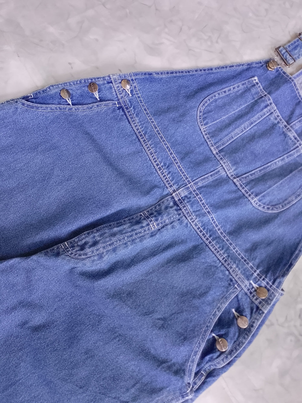 Vintage LLBEAN Blue Denim Overalls Casual Bib Jeans HONG KONG