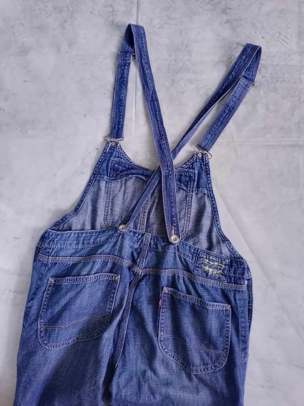 LEVIS Blue Denim Overalls Women's Jeans Boyfriend Skinny