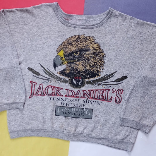 Vintage 1990 Jack Daniels Tennessee Sipping Whiskey Eagle Head Sweater Unisex